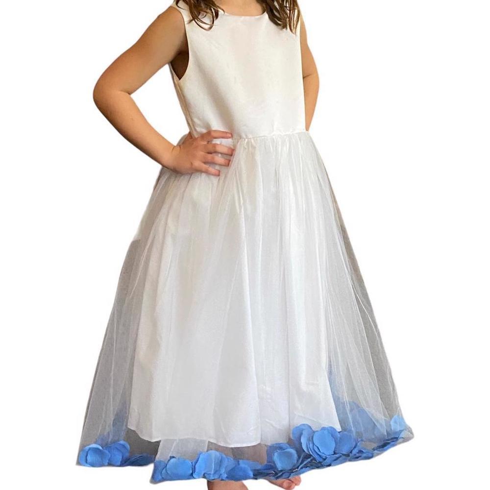 satin-tulle-flower-girl dresses from David's Bridal
